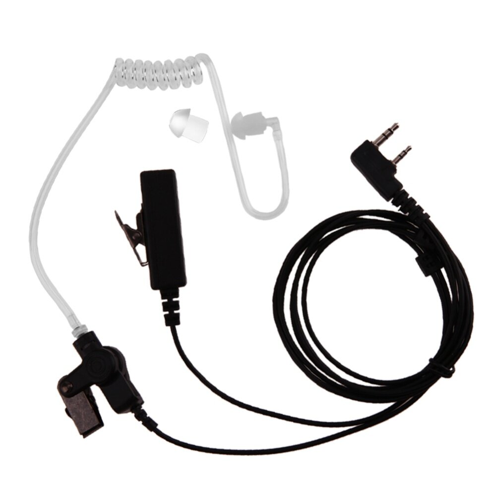 2 Pin Covert Acoustic Tube Earpiece Headset Mic for Baofeng Kenwood UV-5R